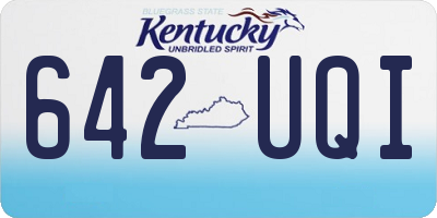 KY license plate 642UQI