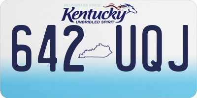 KY license plate 642UQJ