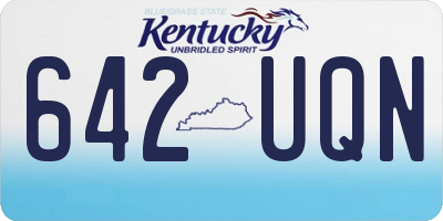 KY license plate 642UQN