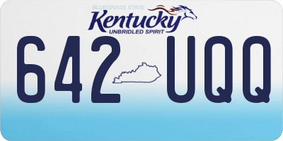 KY license plate 642UQQ
