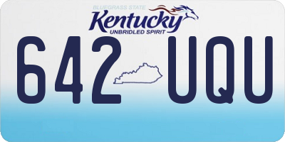 KY license plate 642UQU