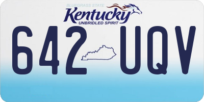 KY license plate 642UQV