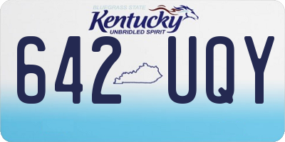 KY license plate 642UQY