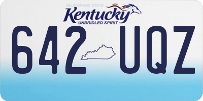 KY license plate 642UQZ
