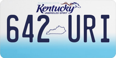 KY license plate 642URI