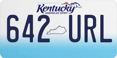 KY license plate 642URL