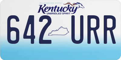 KY license plate 642URR