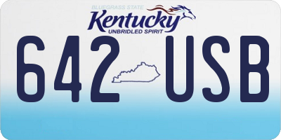 KY license plate 642USB
