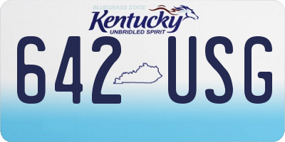 KY license plate 642USG