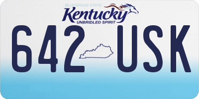 KY license plate 642USK