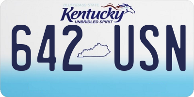 KY license plate 642USN