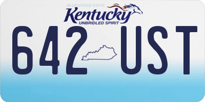 KY license plate 642UST