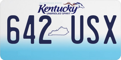 KY license plate 642USX