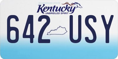 KY license plate 642USY