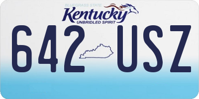 KY license plate 642USZ