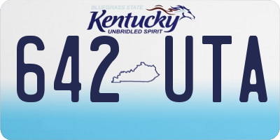KY license plate 642UTA