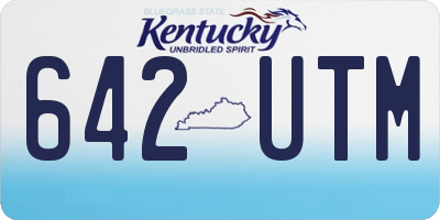 KY license plate 642UTM
