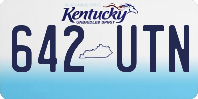 KY license plate 642UTN