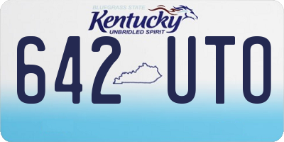 KY license plate 642UTO