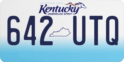 KY license plate 642UTQ