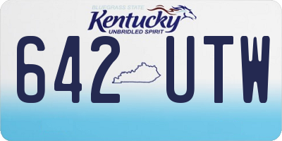 KY license plate 642UTW