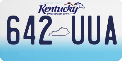 KY license plate 642UUA