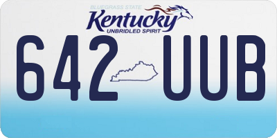 KY license plate 642UUB