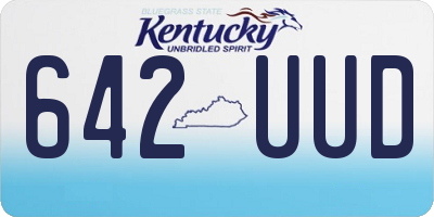 KY license plate 642UUD
