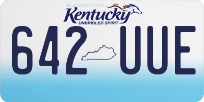 KY license plate 642UUE