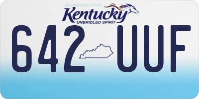 KY license plate 642UUF