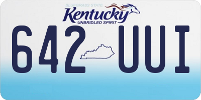 KY license plate 642UUI