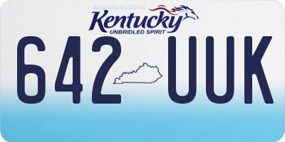 KY license plate 642UUK