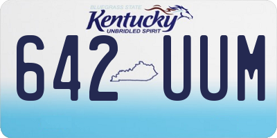 KY license plate 642UUM