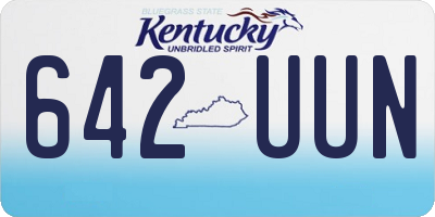 KY license plate 642UUN