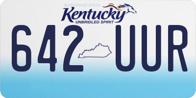 KY license plate 642UUR