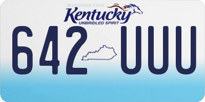 KY license plate 642UUU