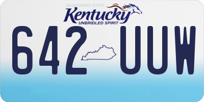 KY license plate 642UUW