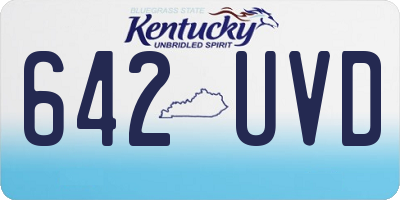 KY license plate 642UVD