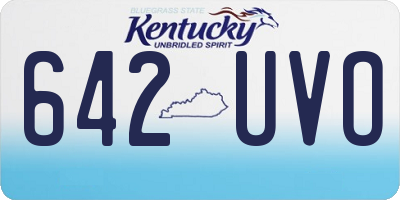 KY license plate 642UVO