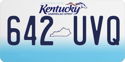 KY license plate 642UVQ