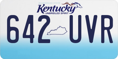 KY license plate 642UVR