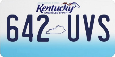 KY license plate 642UVS