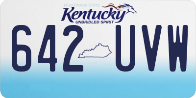 KY license plate 642UVW