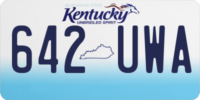 KY license plate 642UWA