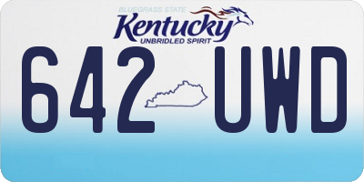 KY license plate 642UWD