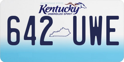 KY license plate 642UWE