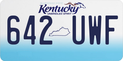 KY license plate 642UWF