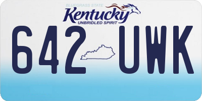 KY license plate 642UWK