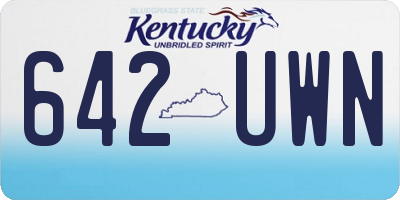 KY license plate 642UWN