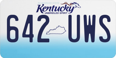 KY license plate 642UWS